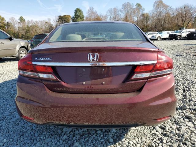 19XFB2F50FE277881 - 2015 HONDA CIVIC LX BURGUNDY photo 6