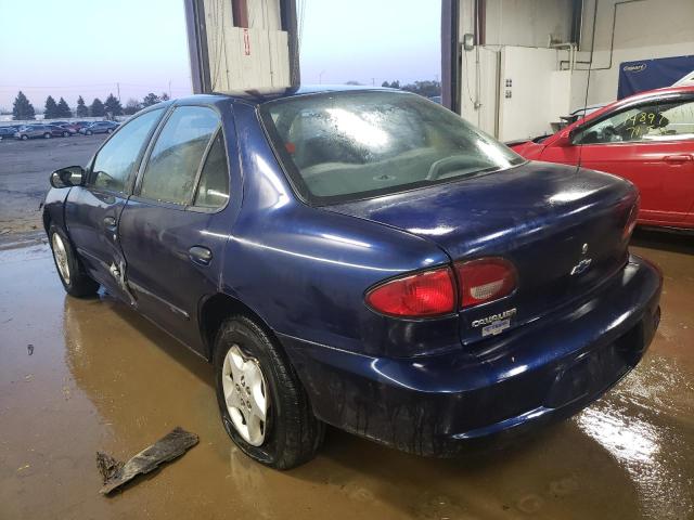 1G1JC524927403289 - 2002 CHEVROLET CAVALIER BASE BLUE photo 2