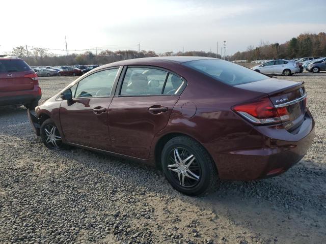 2HGFB2F57DH578571 - 2013 HONDA CIVIC LX RED photo 2