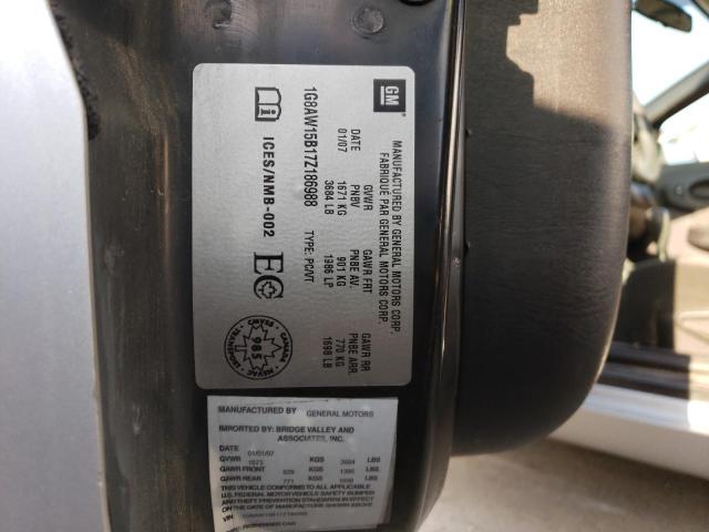 1G8AW15B17Z186988 - 2007 SATURN ION LEVEL 3 SILVER photo 12