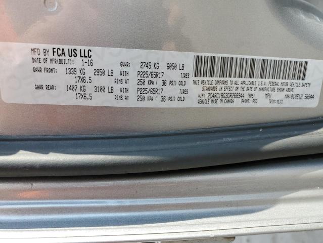 2C4RC1BG3GR268944 - 2016 CHRYSLER TOWN & COU TOURING 银色 照片 13