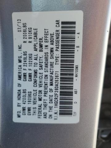 1HGCR2F39DA263671 - 2013 HONDA ACCORD LX SILVER photo 13