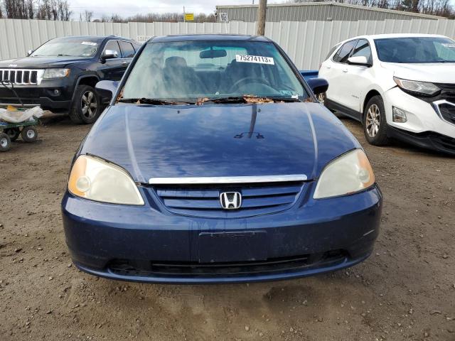 1HGES26721L054739 - 2001 HONDA CIVIC EX BLUE photo 5