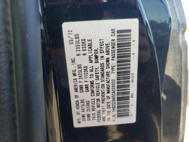 1HGCS2A85CA009932 - 2012 HONDA ACCORD EXL BLACK photo 13