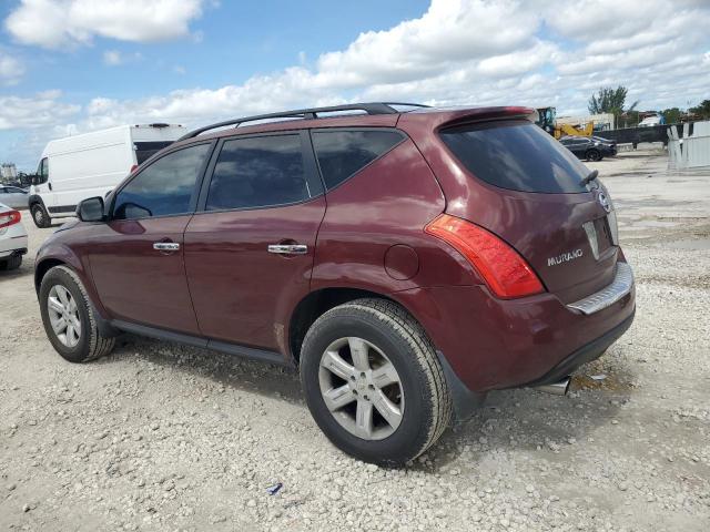 JN8AZ08T27W513948 - 2007 NISSAN MURANO SL BURGUNDY photo 2