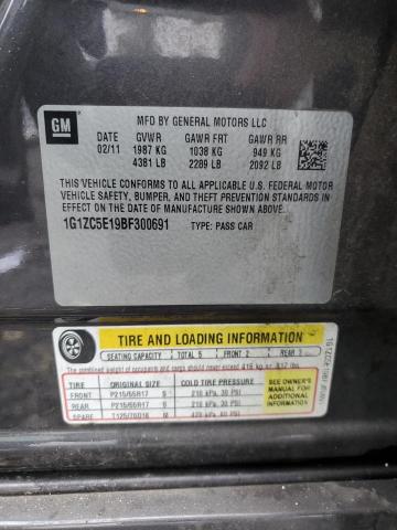 1G1ZC5E19BF300691 - 2011 CHEVROLET MALIBU 1LT Сұр фото 13