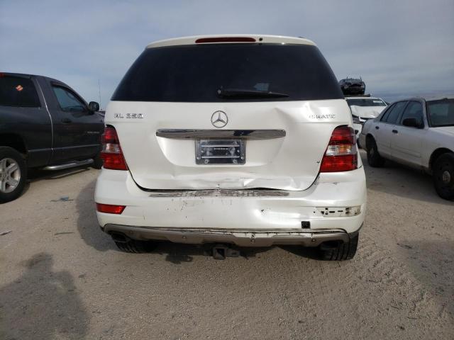 4JGBB8GB5BA728656 - 2011 MERCEDES-BENZ ML 350 4MATIC WHITE photo 6