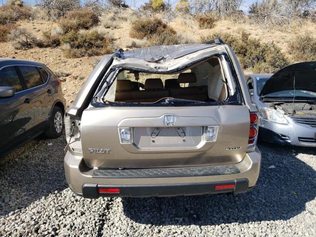 2HKYF18577H517896 - 2007 HONDA PILOT EXL BEIGE photo 6