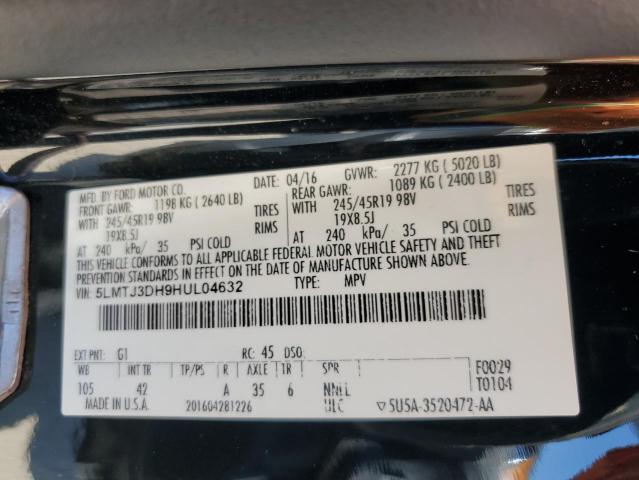 5LMTJ3DH9HUL04632 - 2017 LINCOLN MKC RESERVE შავი ფოტო 13