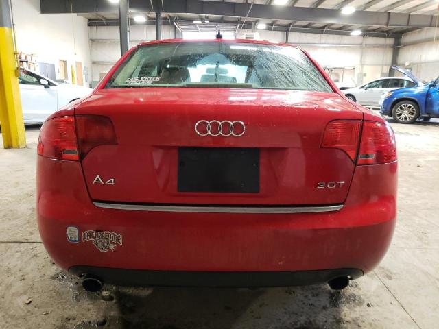 WAUAF78E96A246881 - 2006 AUDI A4 2 TURBO RED photo 6