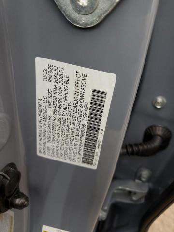 5FNYF8H5XPB000258 - 2023 HONDA PASSPORT EXL BLUE photo 12