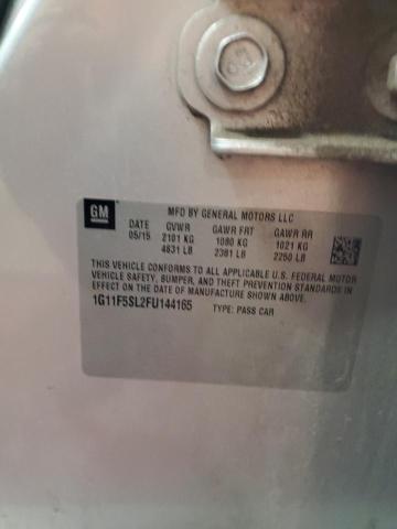 1G11F5SL2FU144165 - 2015 CHEVROLET MALIBU LTZ ვერცხლისფერი ფოტო 12