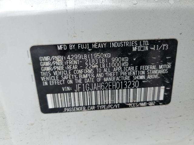 JF1GJAH62EH013230 - 2014 SUBARU IMPREZA LIMITED WHITE photo 13