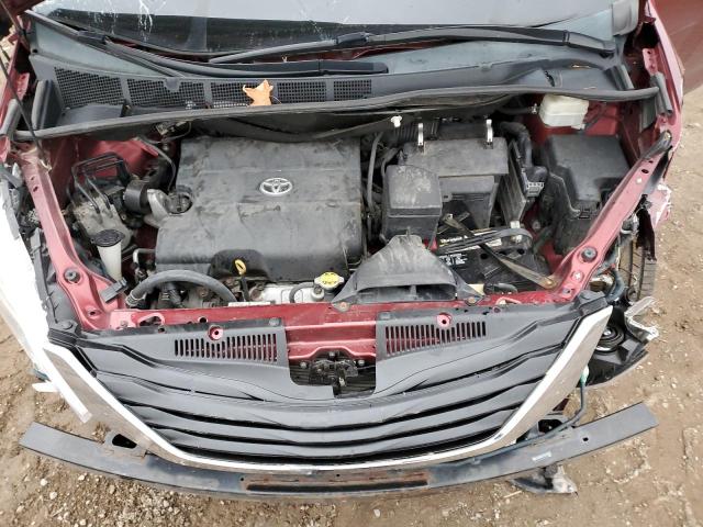 5TDKK3DC7DS299241 - 2013 TOYOTA SIENNA LE BURGUNDY photo 12