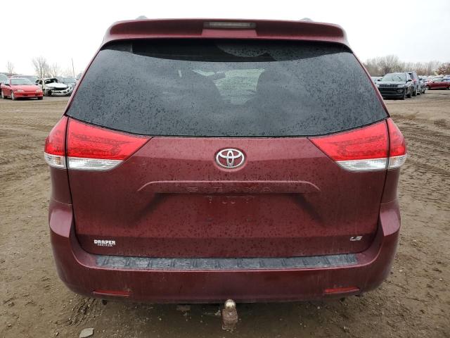 5TDKK3DC7DS299241 - 2013 TOYOTA SIENNA LE BURGUNDY photo 6