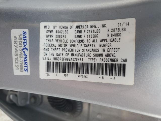 1HGCR3F88EA020484 - 2014 HONDA ACCORD EXL GRAY photo 13