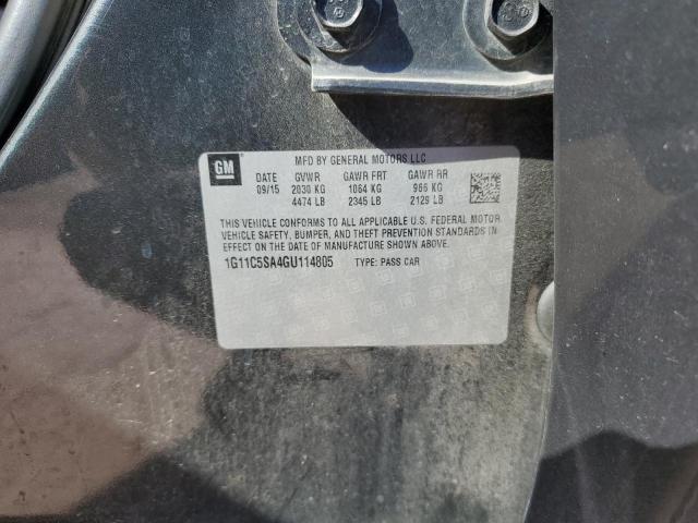 1G11C5SA4GU114805 - 2016 CHEVROLET MALIBU LIM LT 灰色 照片 12