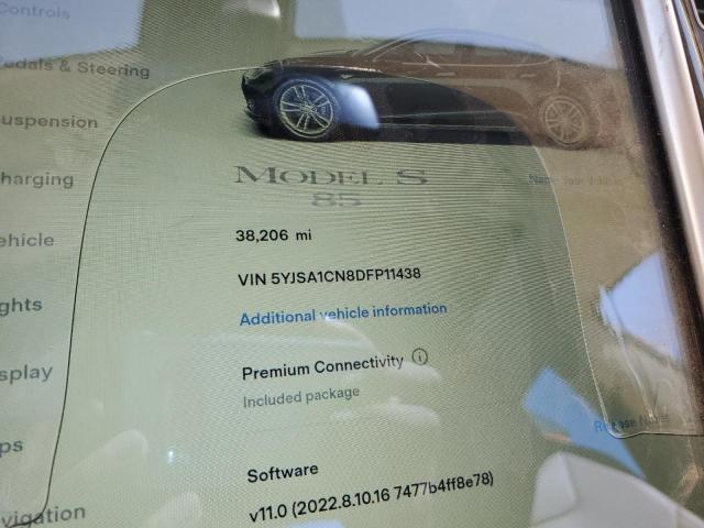 5YJSA1CN8DFP11438 - 2013 TESLA MODEL S Qara foto 9