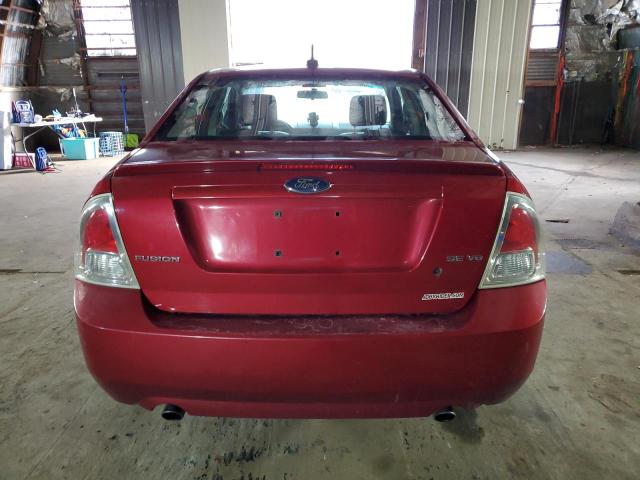 3FAHP07178R184562 - 2008 FORD FUSION SE RED photo 6