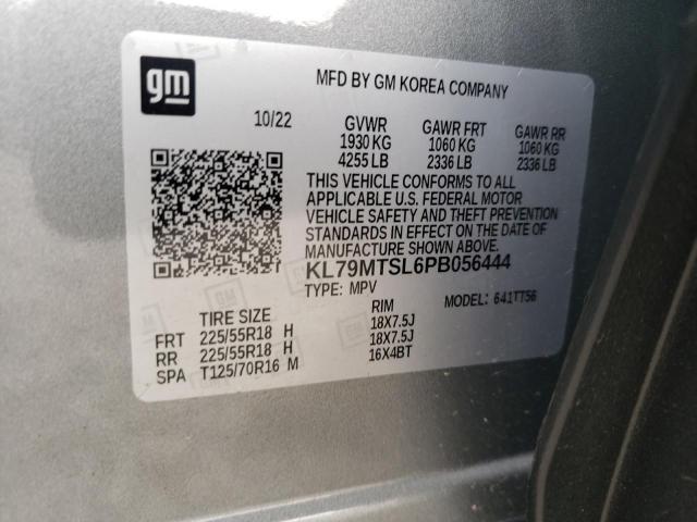 KL79MTSL6PB056444 - 2023 CHEVROLET TRAILBLAZE RS SILVER photo 14