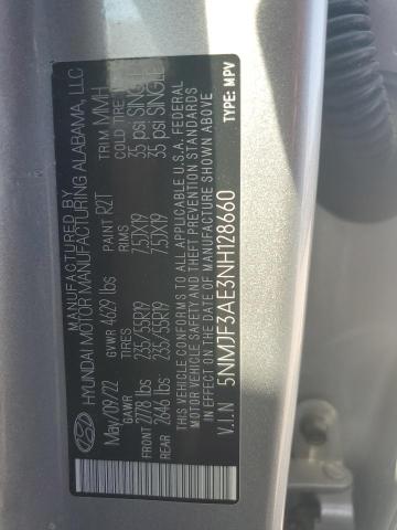 5NMJF3AE3NH128660 - 2022 HYUNDAI TUCSON SEL SILVER photo 13