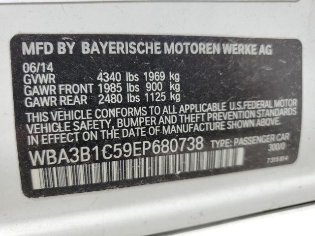 WBA3B1C59EP680738 - 2014 BMW 320 I WHITE photo 12