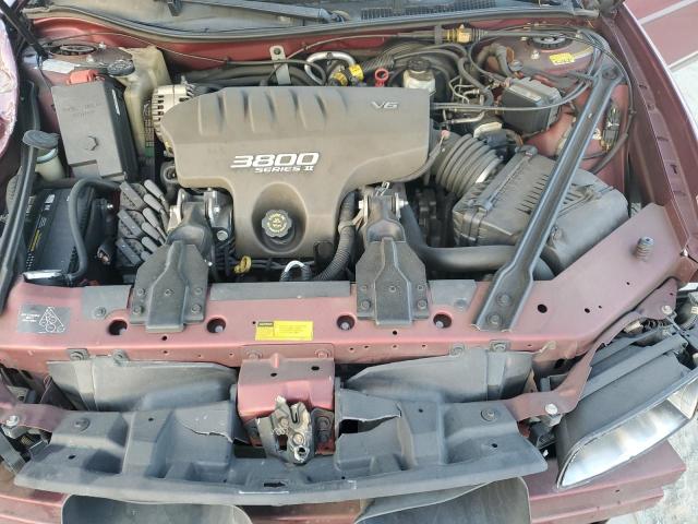 1G2WP52KX1F172766 - 2001 PONTIAC GRAND PRIX GT BURGUNDY photo 11