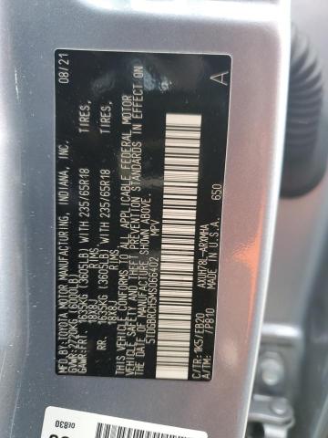 5TDGBRCH5MS066402 - 2021 TOYOTA HIGHLANDER HYBRID XLE BLUE photo 14