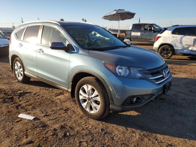 5J6RM4H79DL070180 - 2013 HONDA CR-V EXL BLUE photo 4