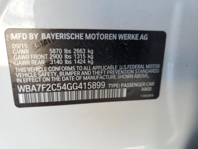 WBA7F2C54GG415899 - 2016 BMW 750 XI WHITE photo 12