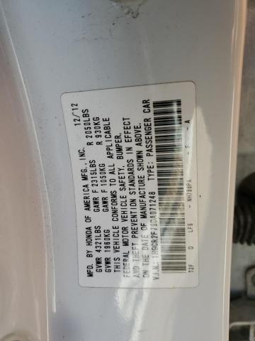 1HGCR2F79DA071248 - 2013 HONDA ACCORD EX WHITE photo 13