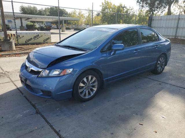 19XFA1F9XAE032353 - 2010 HONDA CIVIC EXL BLUE photo 1