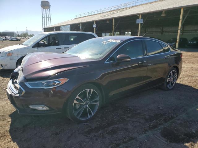 3FA6P0K94HR120743 - 2017 FORD FUSION TITANIUM BURGUNDY photo 1