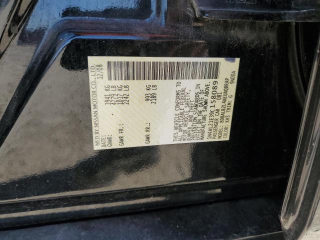 1N4AL21E39C158089 - 2009 NISSAN ALTIMA 2.5 BLACK photo 12