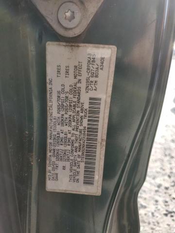 5TESN92NX4Z318494 - 2004 TOYOTA TACOMA XTRACAB PRERUNNER მწვანე ფოტო 13