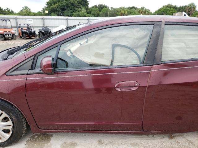 JHMZE2H33BS005184 - 2011 HONDA INSIGHT BURGUNDY photo 10