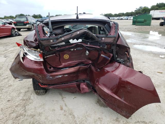 JHMZE2H33BS005184 - 2011 HONDA INSIGHT BURGUNDY photo 9