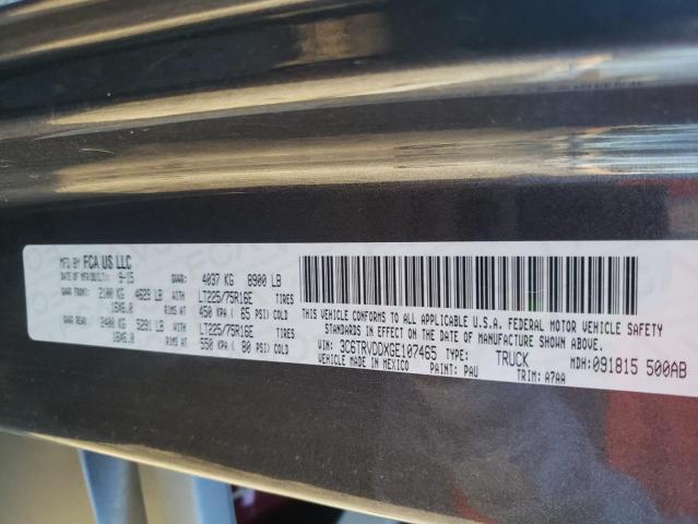 3C6TRVDDXGE107465 - 2016 RAM PROMASTER 2500 HIGH ნაცრისფერი ფოტო 13