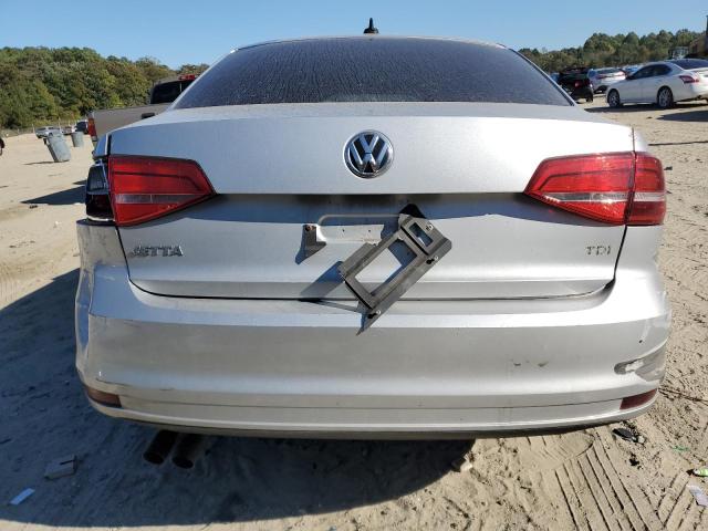 3VW3A7AJ8FM274656 - 2015 VOLKSWAGEN JETTA TDI SILVER photo 6