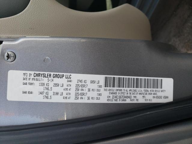 2C4RC1BG7ER409463 - 2014 CHRYSLER TOWN & COU TOURING ვერცხლისფერი ფოტო 13