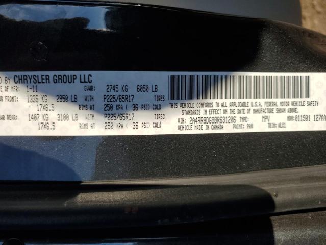 2A4RR8DG9BR631206 - 2011 CHRYSLER TOWN & COU TOURING L GRAY photo 13