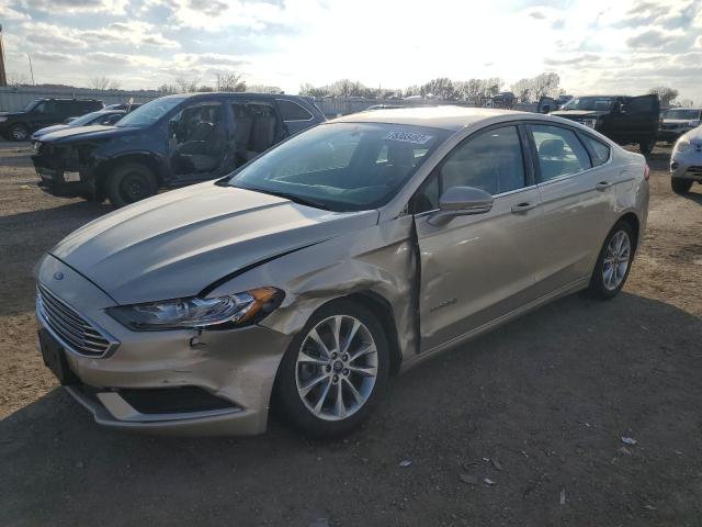 3FA6P0LU5HR257886 - 2017 FORD FUSION SE HYBRID GOLD photo 1