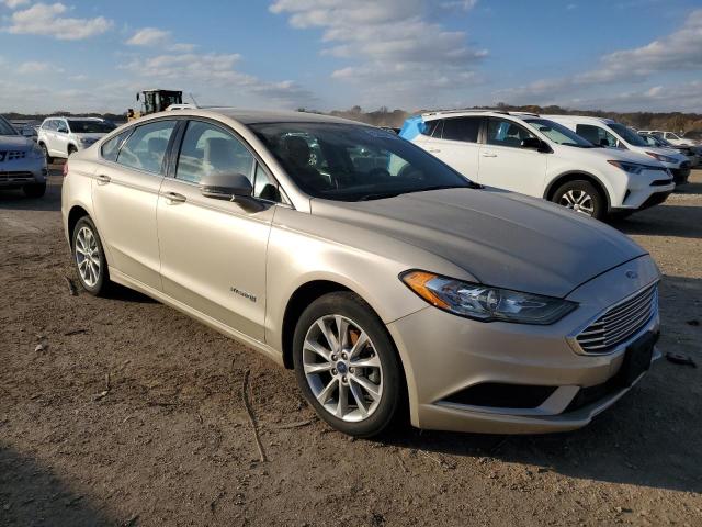 3FA6P0LU5HR257886 - 2017 FORD FUSION SE HYBRID GOLD photo 4