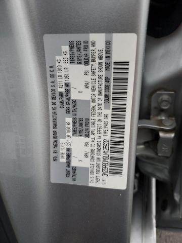 3MZBPBDM9LM125932 - 2020 MAZDA 3 PREFERRED SILVER photo 12