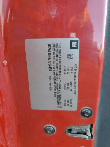 1G2AL15F977354460 - 2007 PONTIAC G5 Rouge photo 12