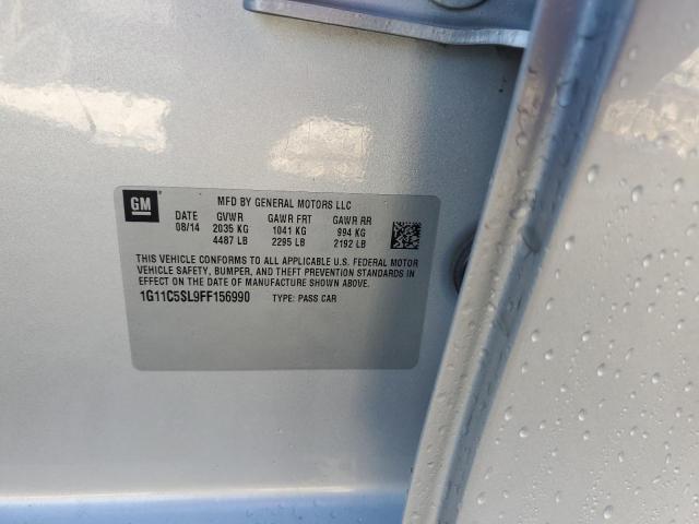 1G11C5SL9FF156990 - 2015 CHEVROLET MALIBU 1LT 银色 照片 13