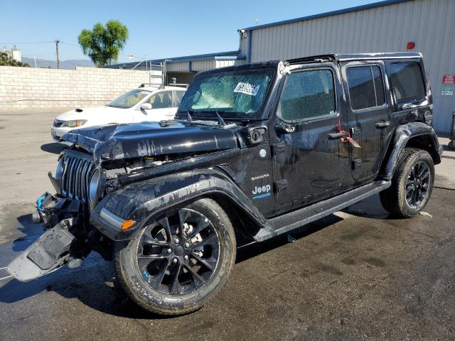 1C4JJXP68NW178764 - 2022 JEEP WRANGLER U SAHARA 4XE BLACK photo 1