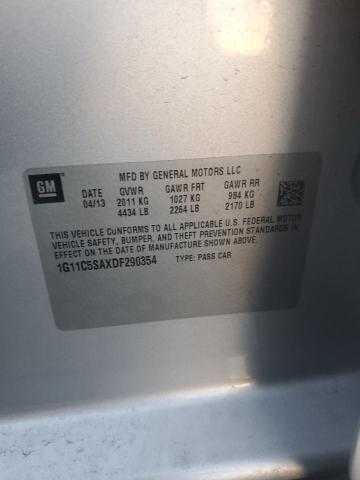 1G11C5SAXDF290354 - 2013 CHEVROLET MALIBU 1LT Күміс фото 12
