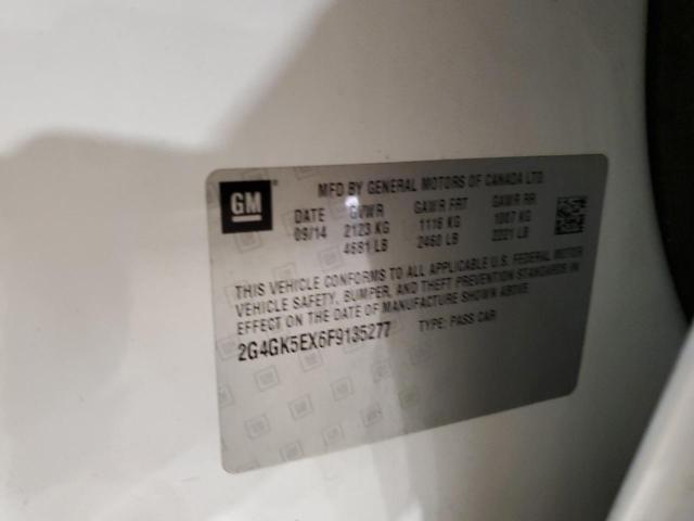 2G4GK5EX6F9135277 - 2015 BUICK REGAL 白色 照片 12