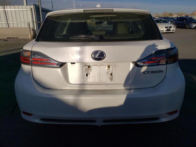 JTHKD5BH2C2110679 - 2012 LEXUS CT 200 WHITE photo 6